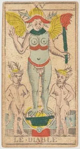 Lá XV Le Diable của Nicolas Conver (Marseille), bản in 1809–1833, khuôn khắc năm 1760