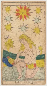 Lá XVII L'Étoile của Nicolas Conver (Marseille), bản in 1809–1833, khuôn khắc năm 1760